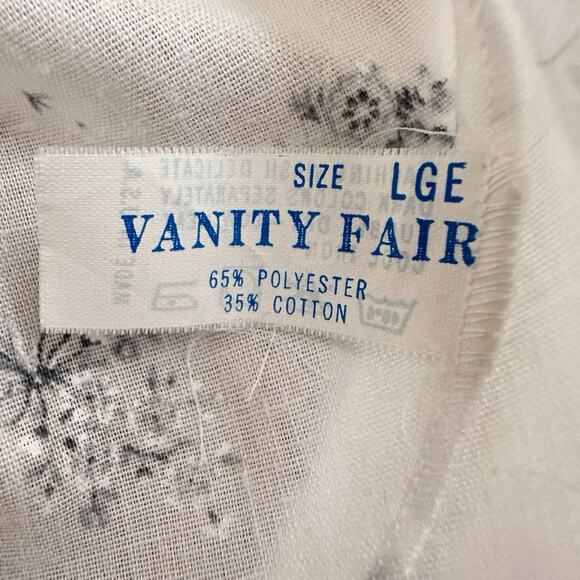 Vtg Vanity Fair Women L Chemise Ditsy Floral Cottagecore Lace Feminine Prairie - Picture 7 of 8